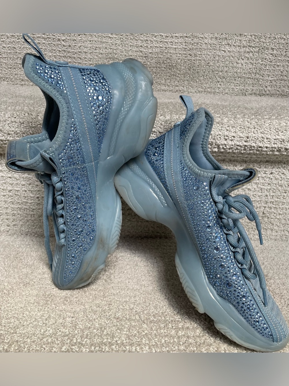 Steve Madden Maxima Rhinestone
Sneakers - Light Blue Chunky Shoes Size 8.5